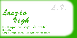 laszlo vigh business card